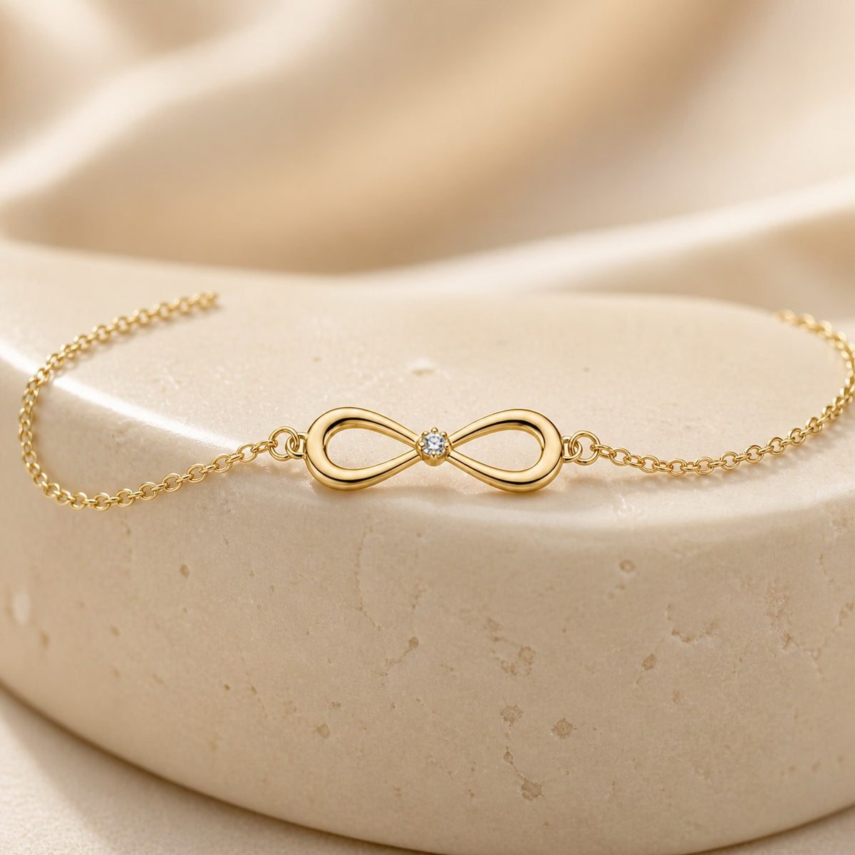 Golden Infinity Loop Anklet product image 5