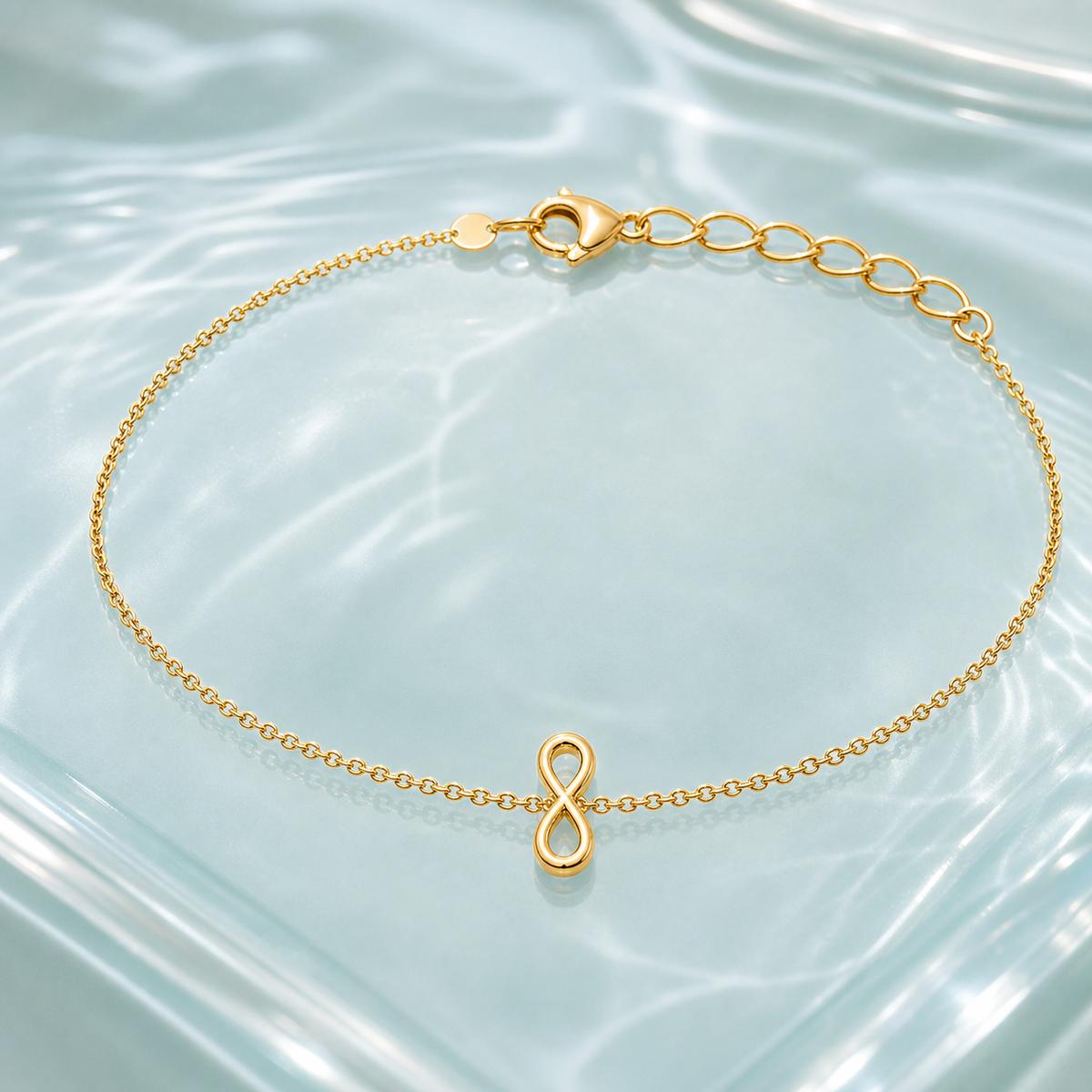 Golden Infinity Loop Anklet product image 2