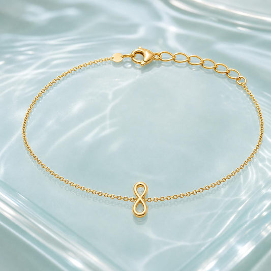 Golden Infinity Loop Anklet product image 2