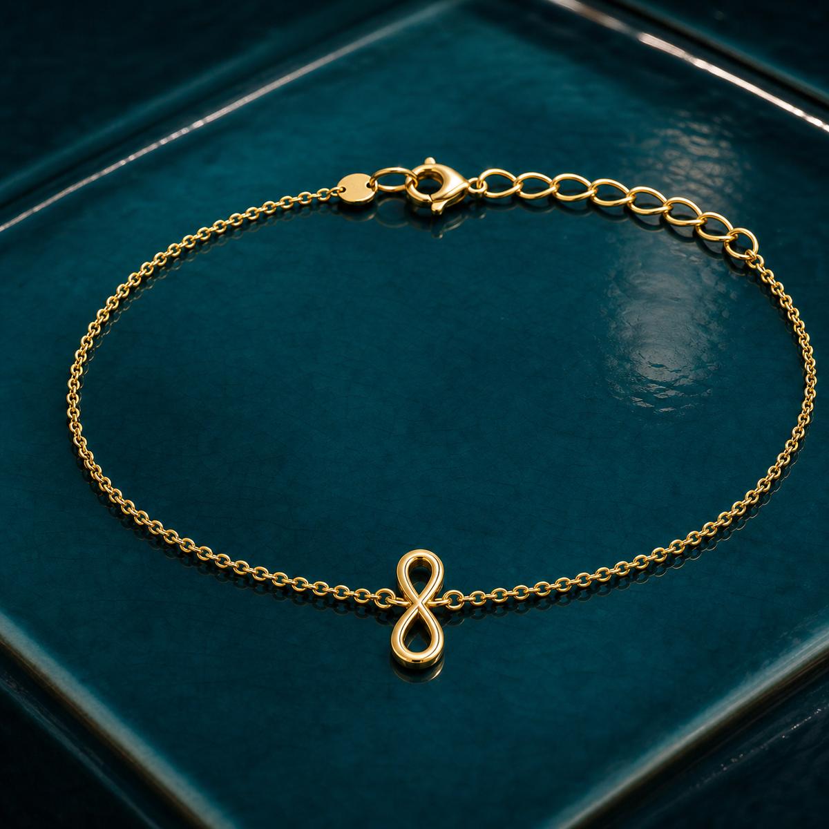 Golden Infinity Loop Anklet product image 3