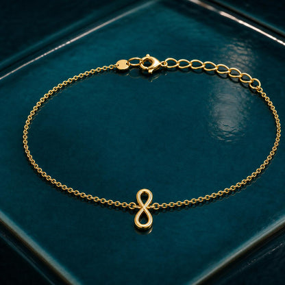 Golden Infinity Loop Anklet product image 3