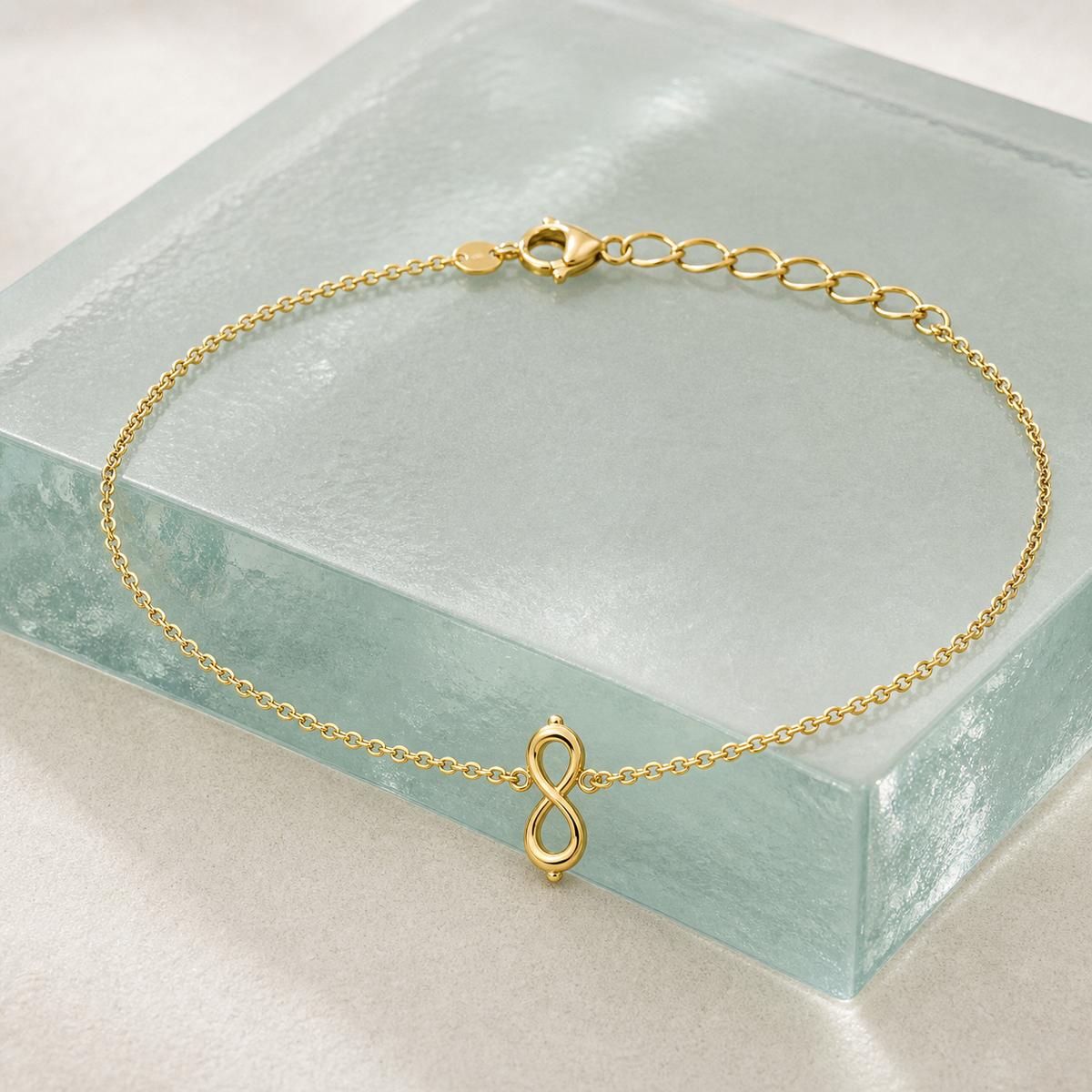 Golden Infinity Loop Anklet product image 5
