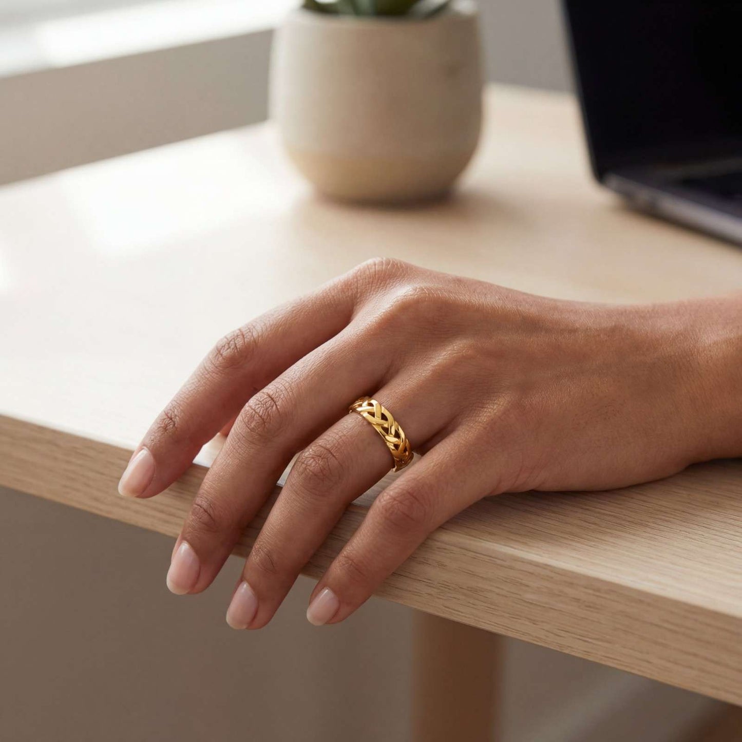 Golden Interlock Ring product image 5