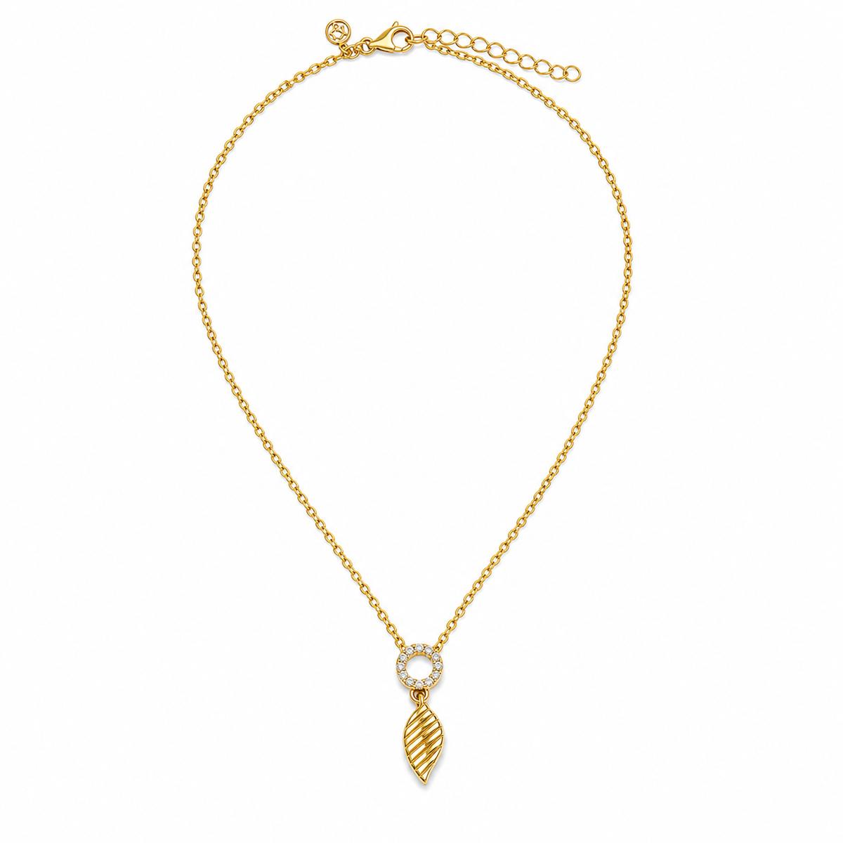 Golden Laurel Leaf Drop Necklace product image 1