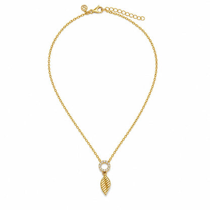 Golden Laurel Leaf Drop Necklace product image 1
