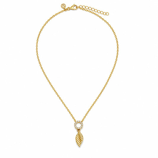 Golden Laurel Leaf Drop Necklace product image 1