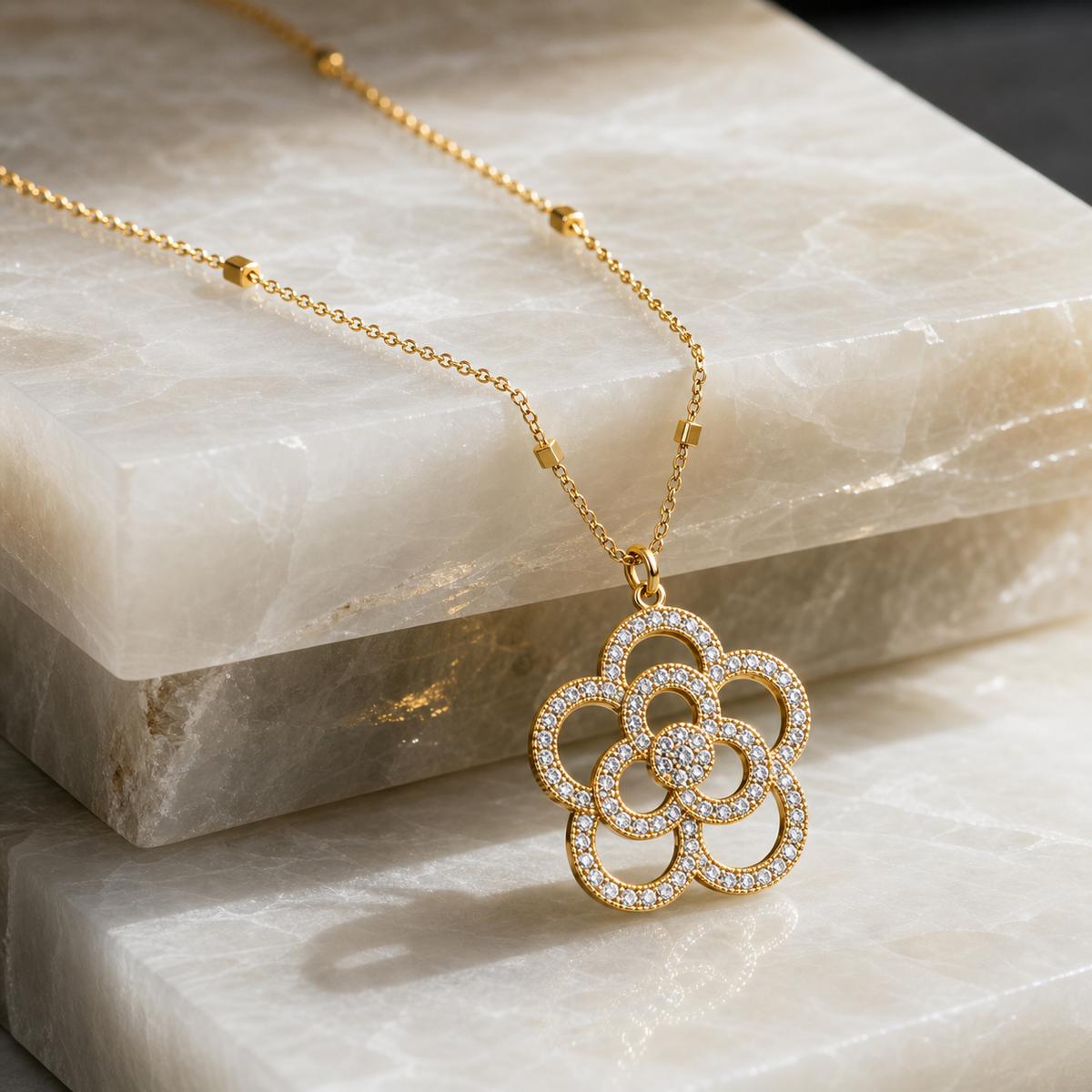 Golden Lotus Bloom Pendant product image 5