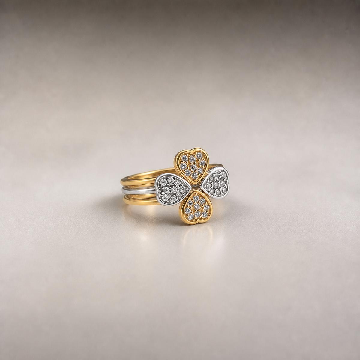 Golden Lucky Clover Ring product image 1