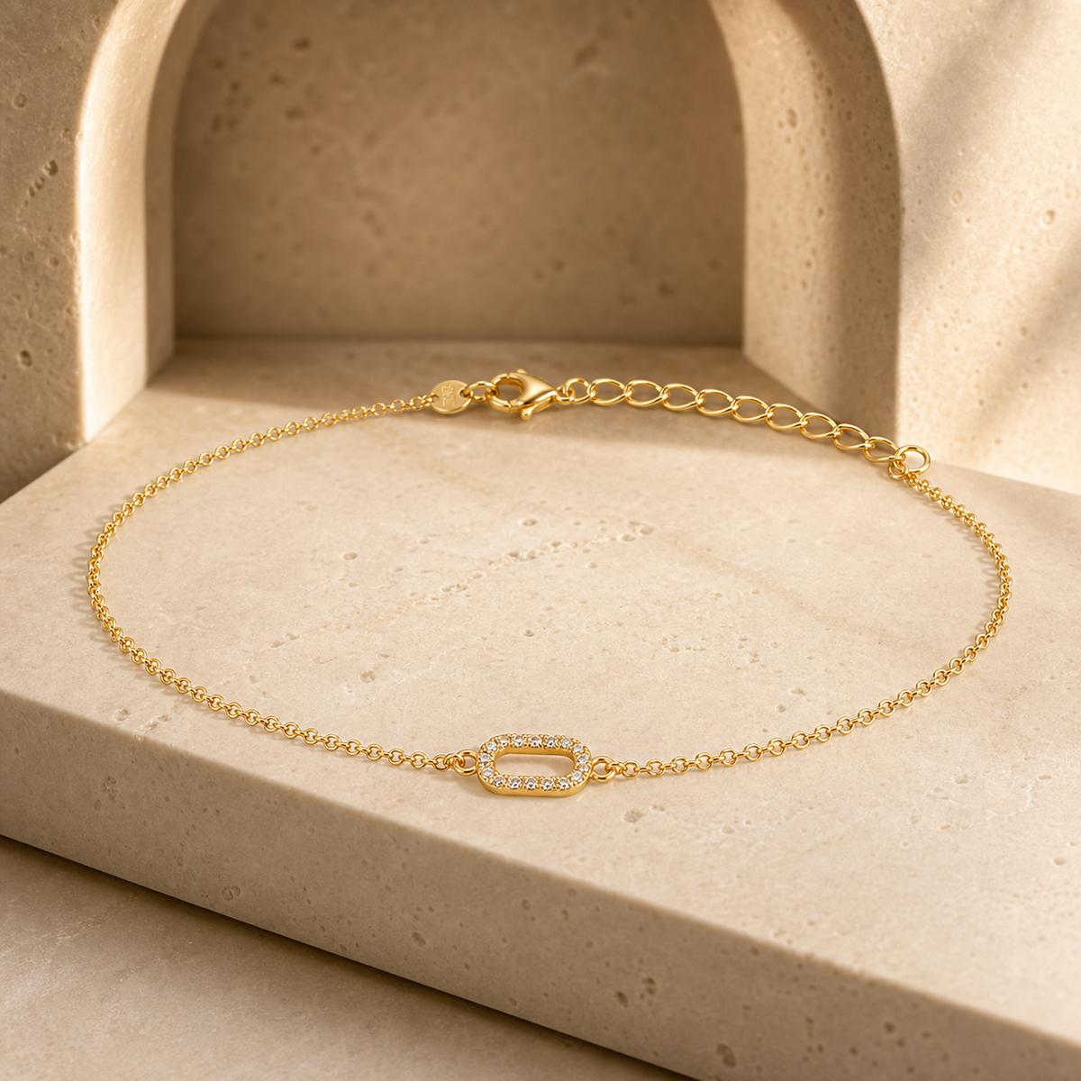 Golden Lumiere Link Anklet product image 2