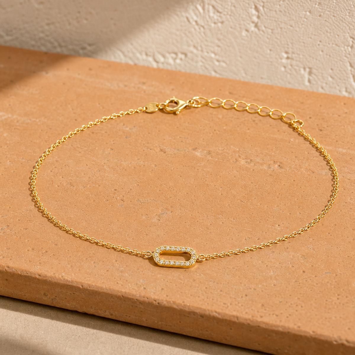 Golden Lumiere Link Anklet product image 7