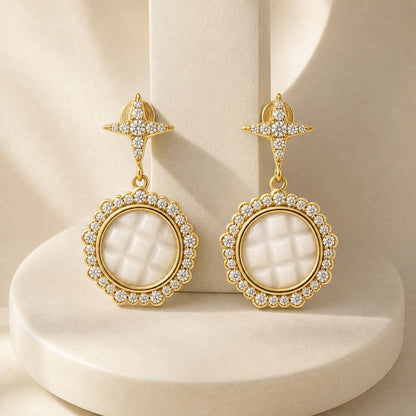 Golden Luna Medallion Earrings product image 4