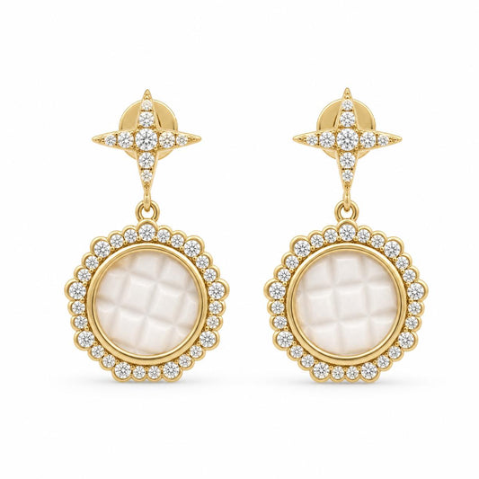 Golden Luna Medallion Earrings product image 1