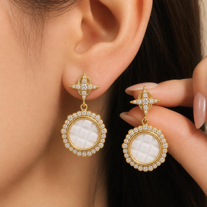 Golden Luna Medallion Earrings product image 7