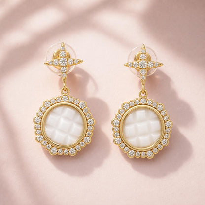 Golden Luna Medallion Earrings product image 5