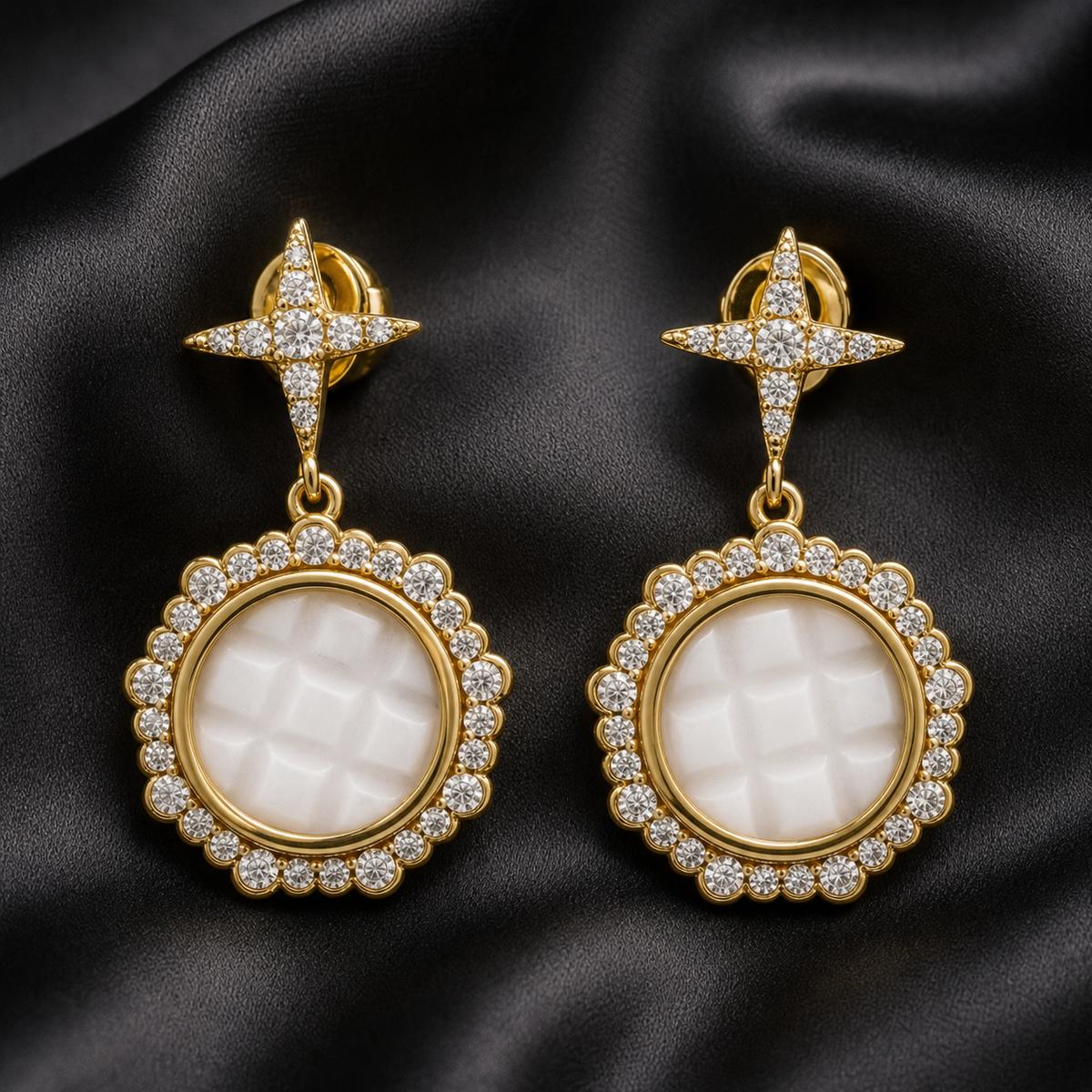 Golden Luna Medallion Earrings product image 6