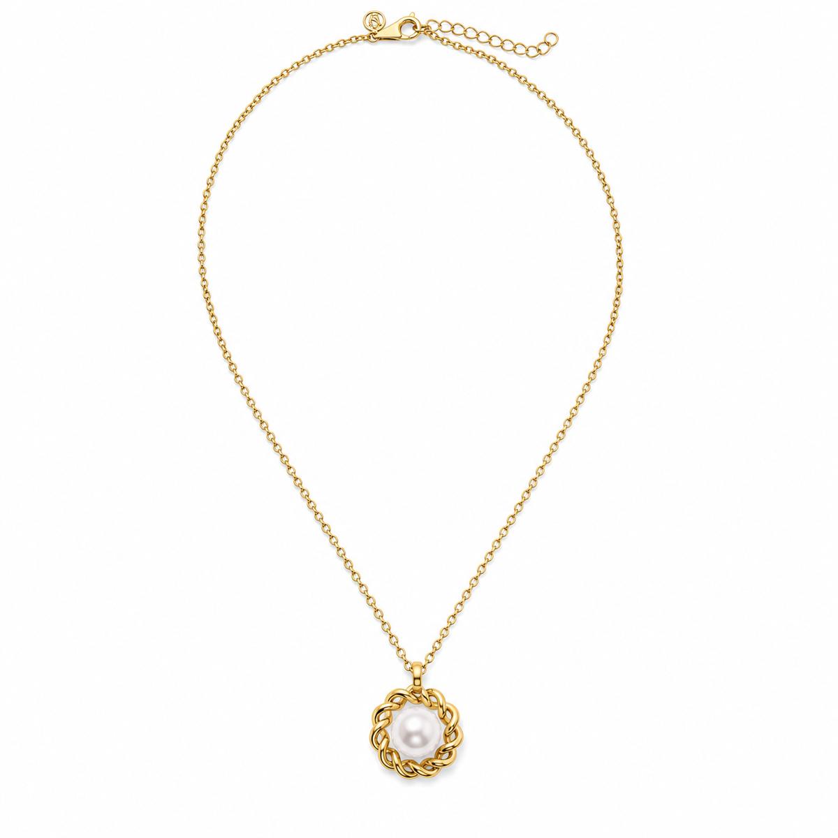 Golden Luna Pearl Halo Pendant product image 1