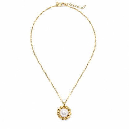Golden Luna Pearl Halo Pendant product image 1