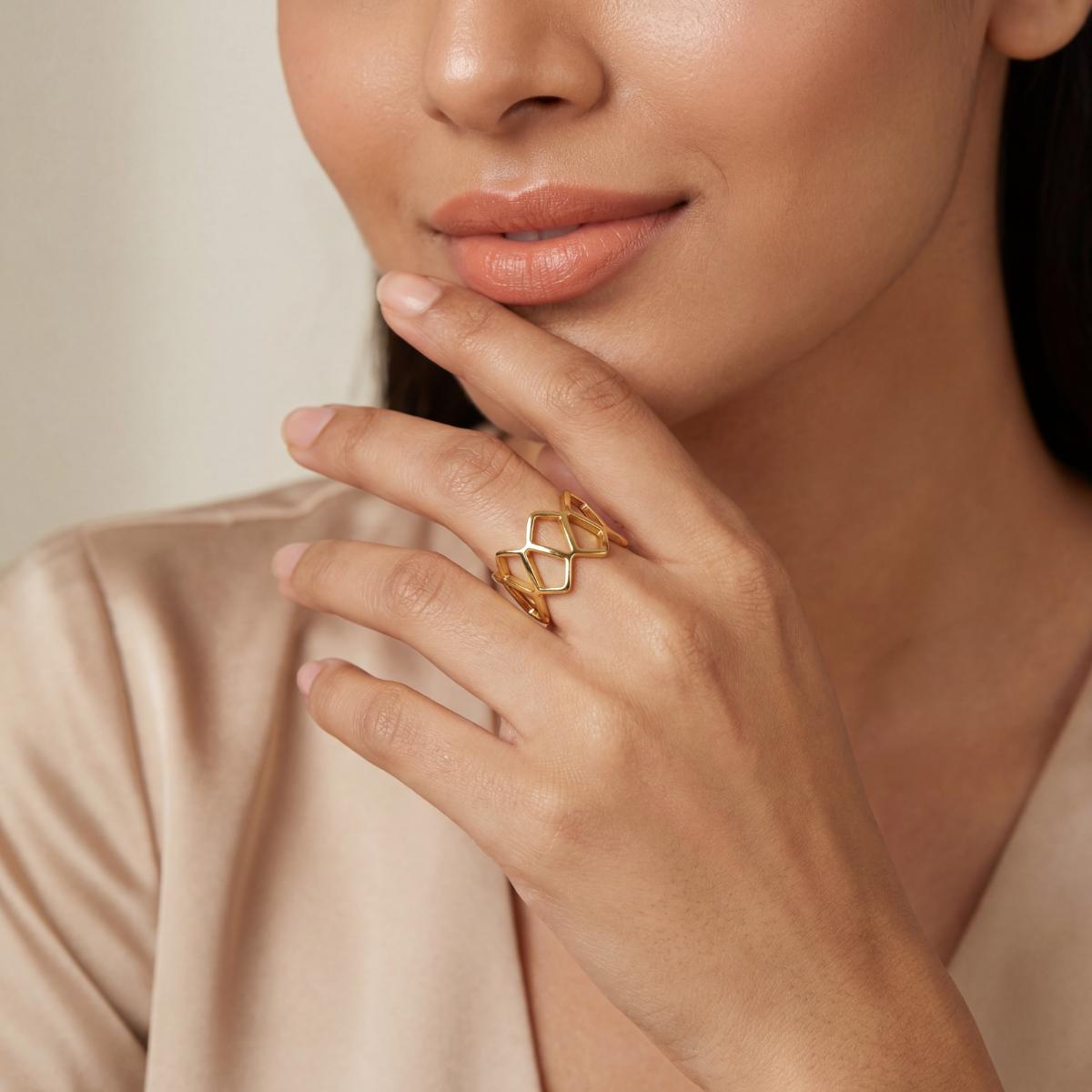 Golden Mesh Ring product image 10