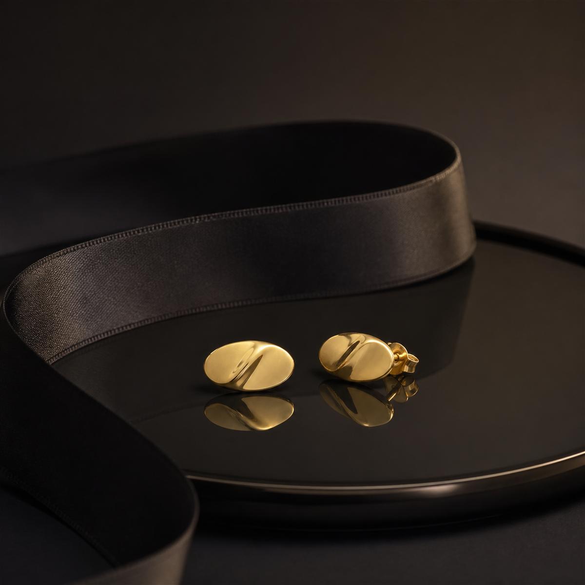 Golden Mira Polished Petal Earrings product image 2