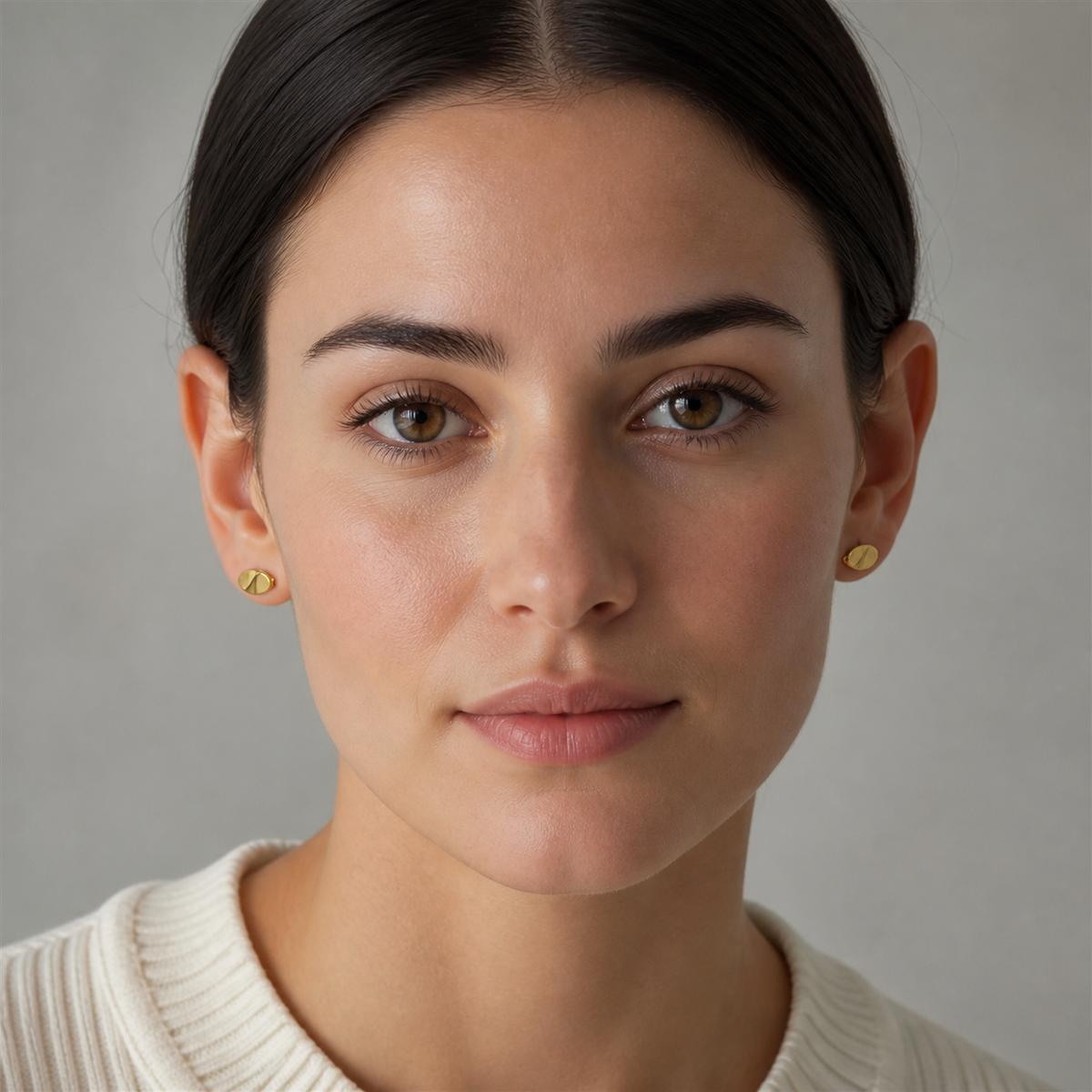 Golden Mira Polished Petal Earrings product image 3