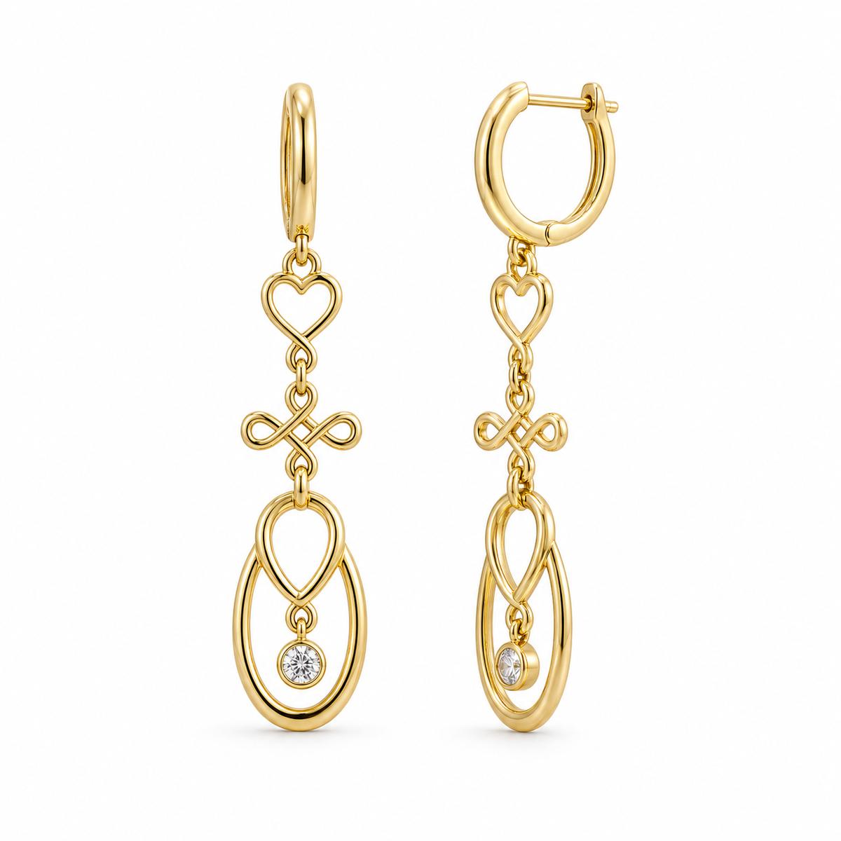 Golden Mira Teardrop Earrings product image 3