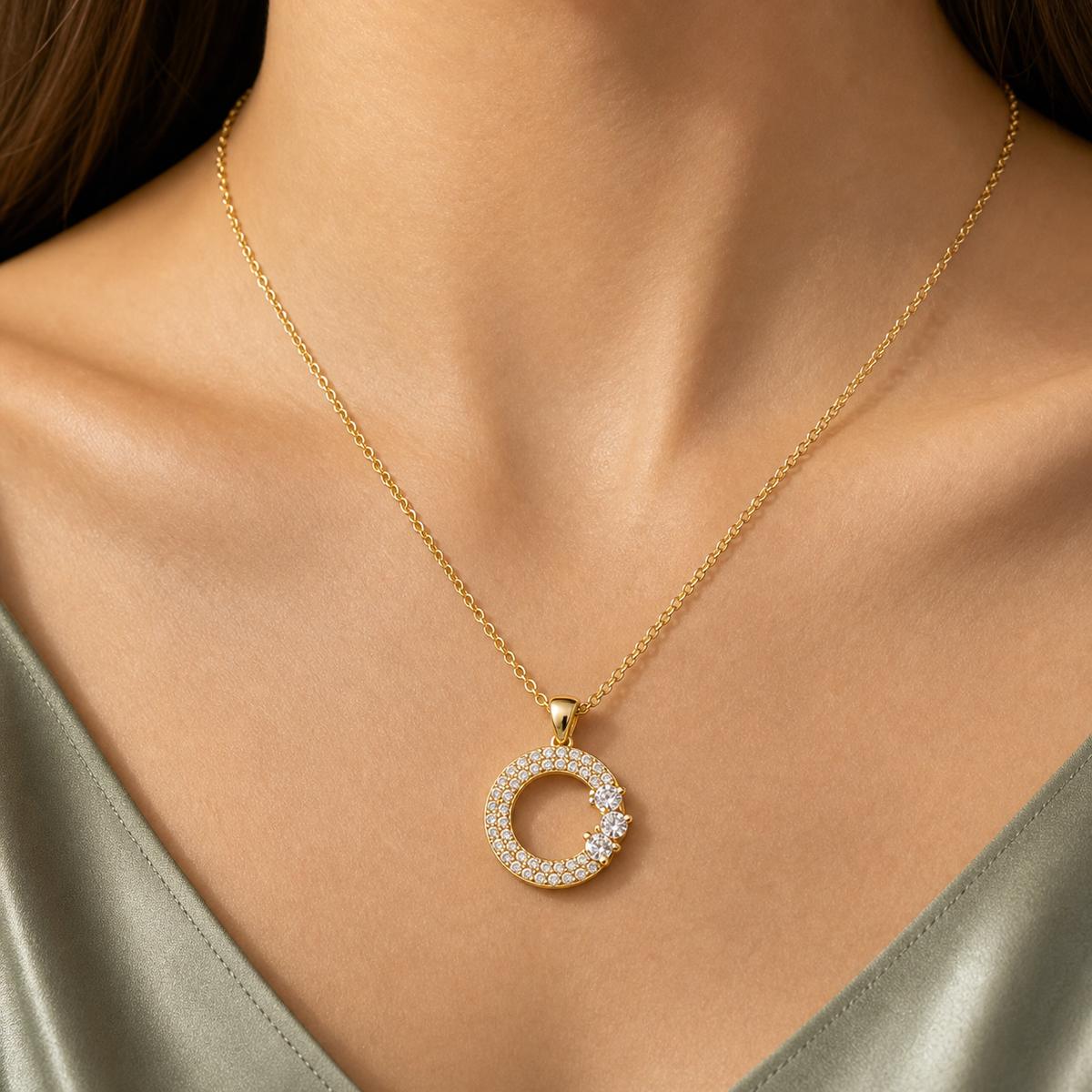 Golden Moonlit Crescent Pendant product image 3