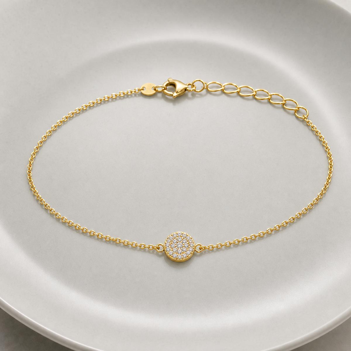 Golden Moonlit Disc Anklet product image 2