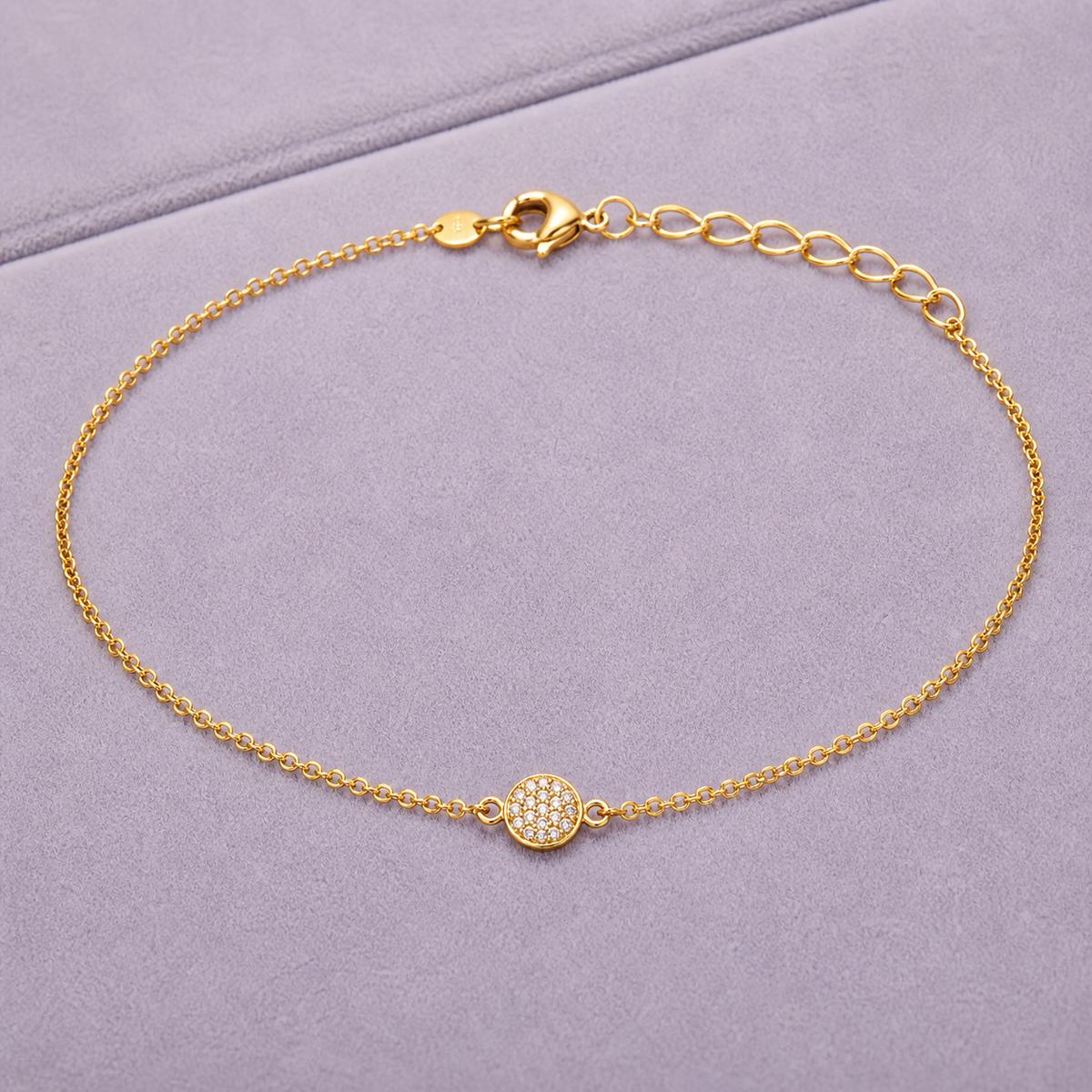 Golden Moonlit Disc Anklet product image 3