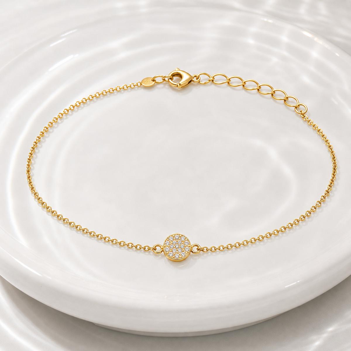 Golden Moonlit Disc Anklet product image 5