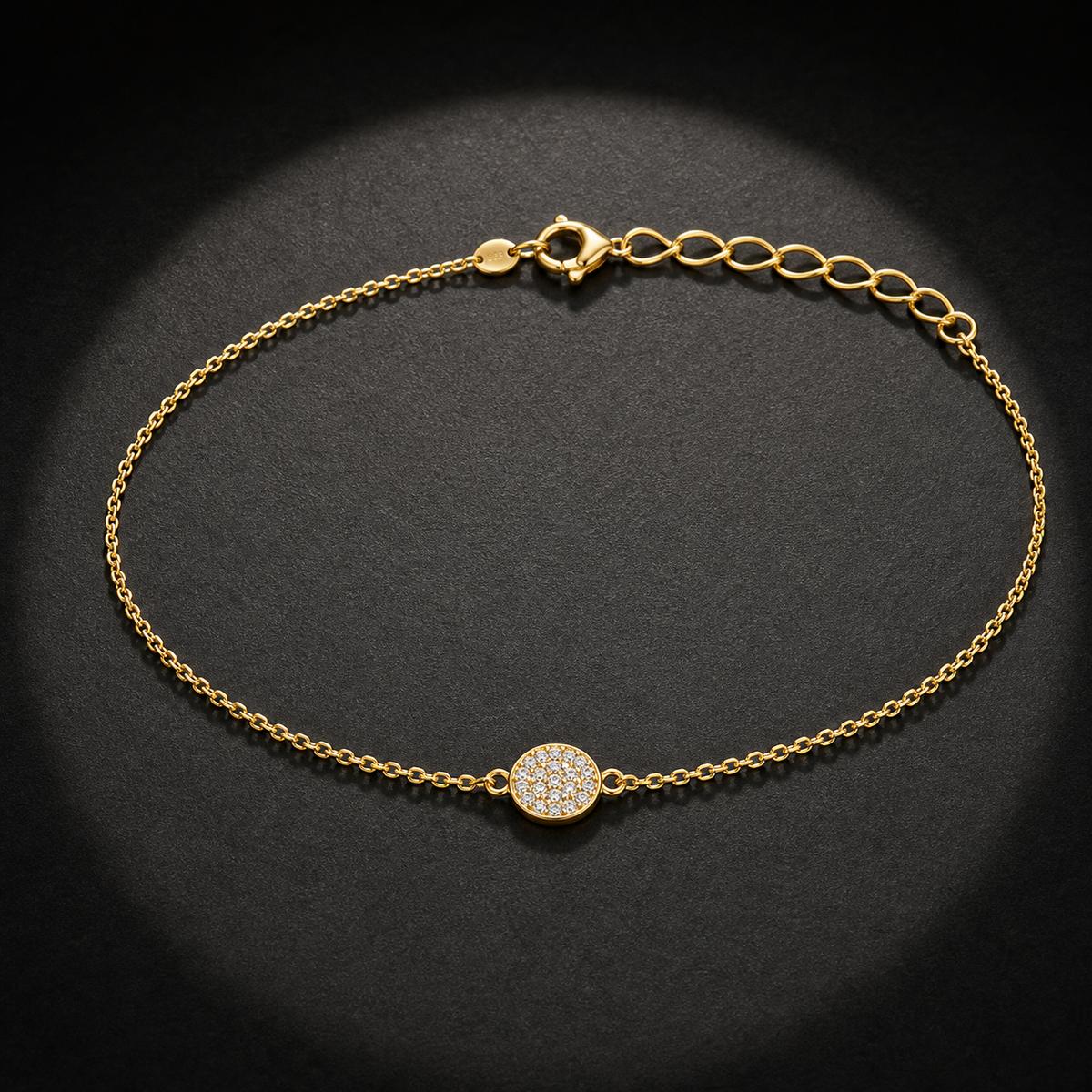 Golden Moonlit Disc Anklet product image 6