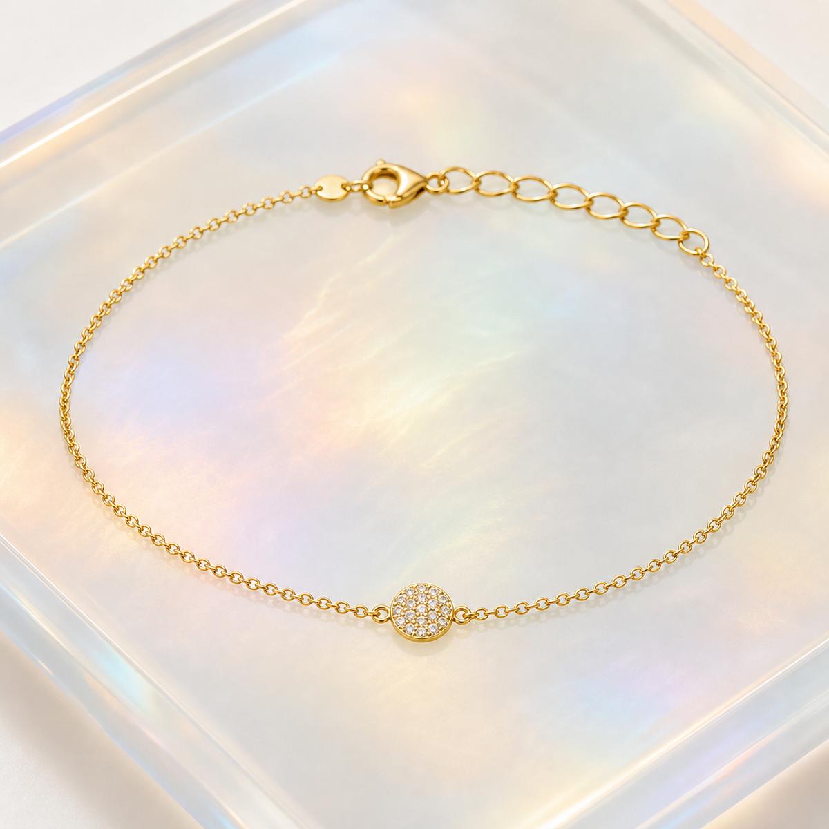 Golden Moonlit Disc Anklet product image 7