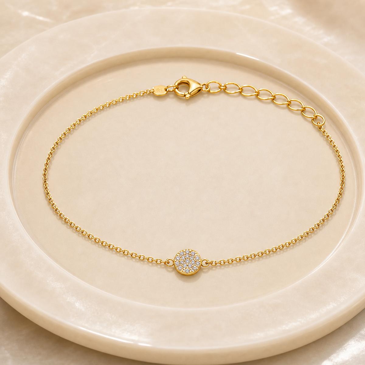 Golden Moonlit Disc Anklet product image 10