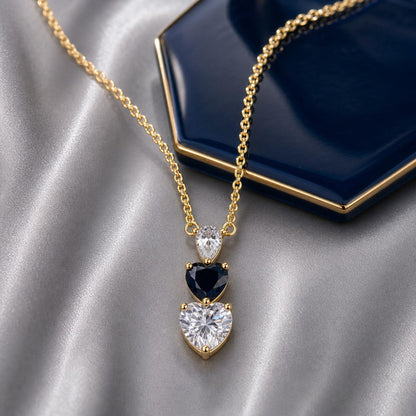 Golden Noir Heart Cascade Necklace product image 5