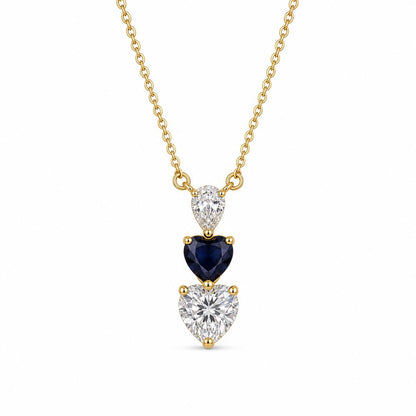 Golden Noir Heart Cascade Necklace product image 1