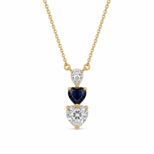 Golden Noir Heart Cascade Necklace product image 1