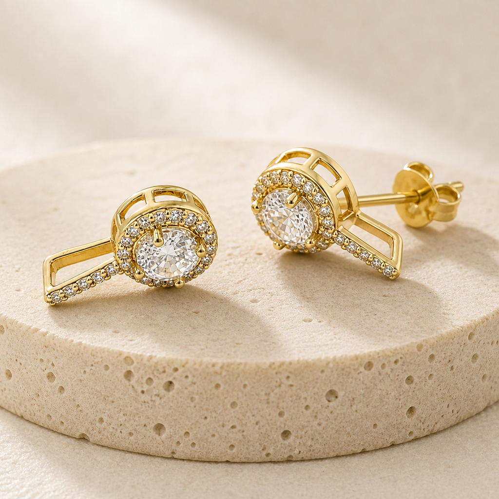 Golden Noor Halo Swing Earrings product image 2