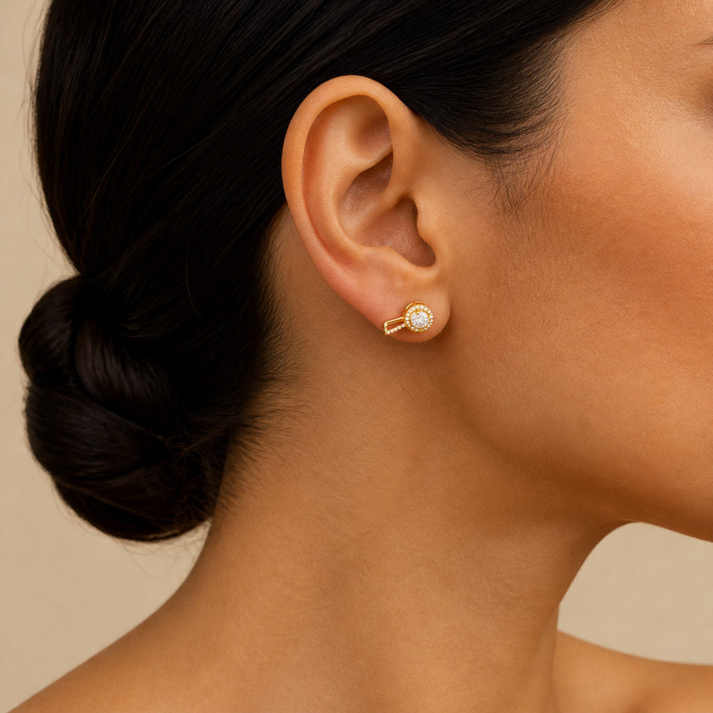 Golden Noor Halo Swing Earrings product image 3