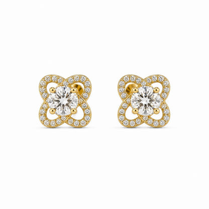 Golden Oria Clover Bloom Earrings product image 1