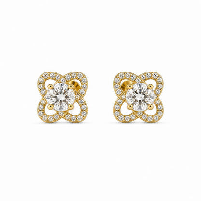Golden Oria Clover Bloom Earrings product image 1