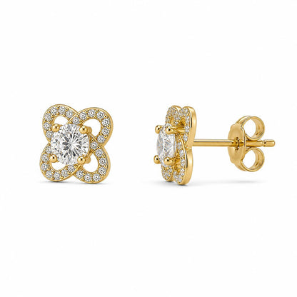 Golden Oria Clover Bloom Earrings product image 3