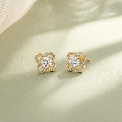 Golden Oria Clover Bloom Earrings product image 5