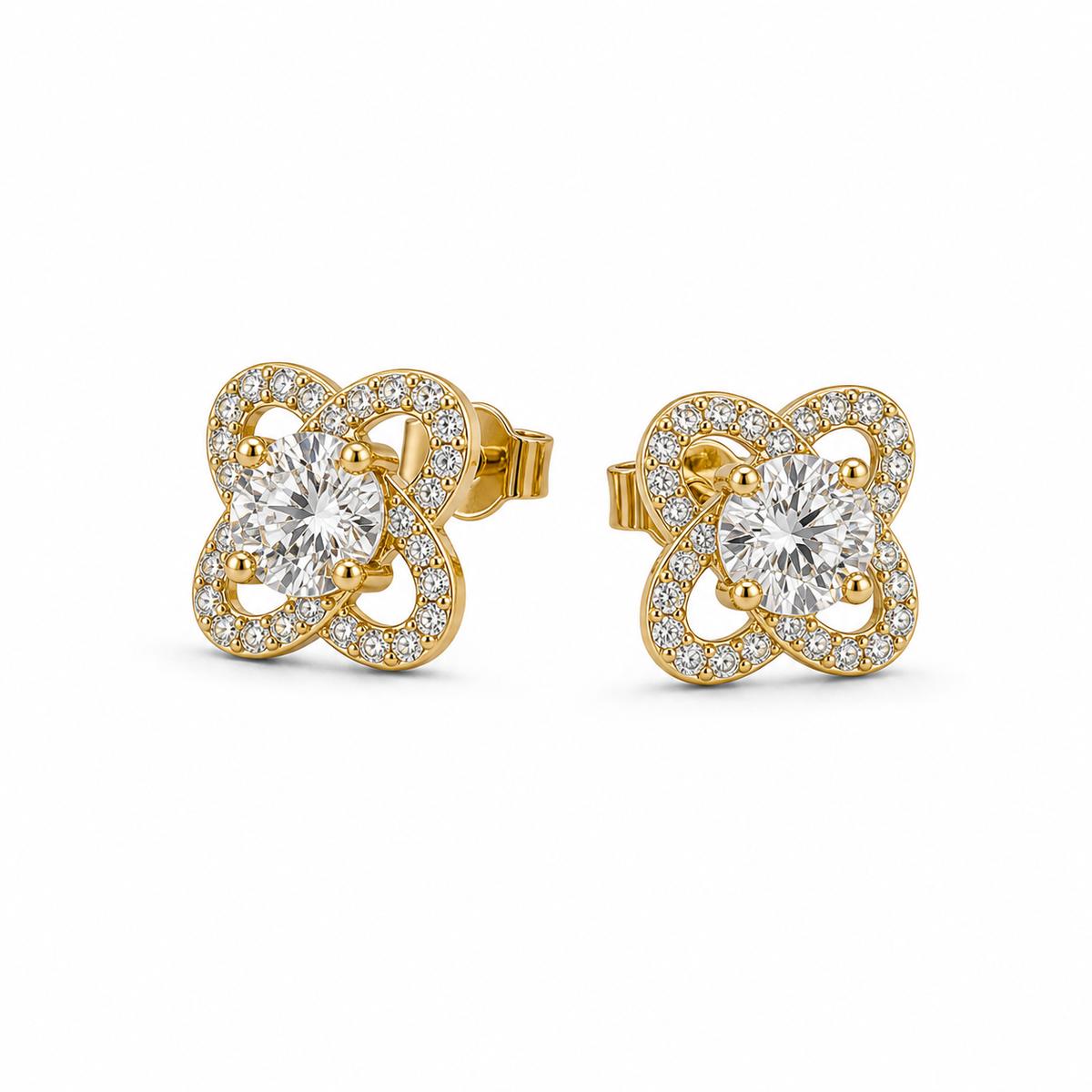 Golden Oria Clover Bloom Earrings product image 2