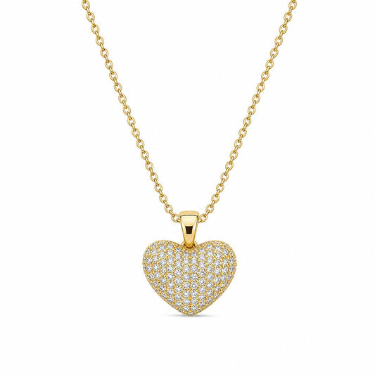 Golden Pave Heart Pendant product image 1