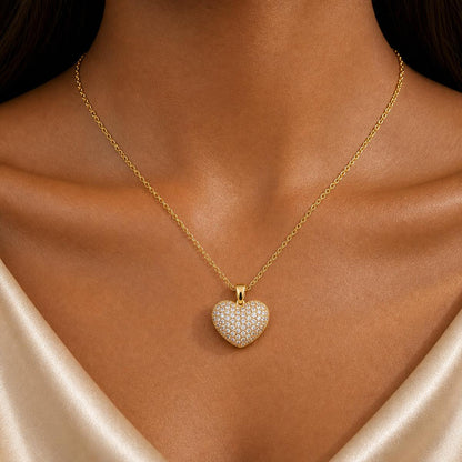 Golden Pave Heart Pendant product image 3