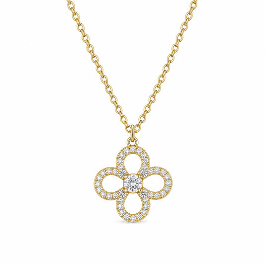 Golden Petal Cross Bloom Pendant product image 1