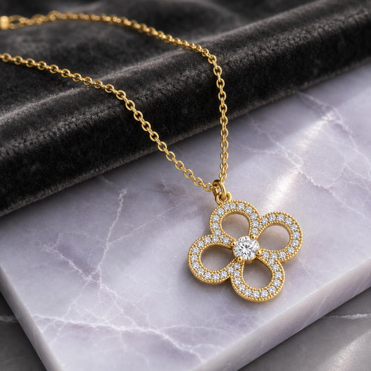 Golden Petal Cross Bloom Pendant product image 2