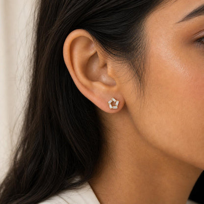 Golden Prism Baguette Star Earrings product image 7