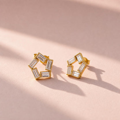 Golden Prism Baguette Star Earrings product image 5