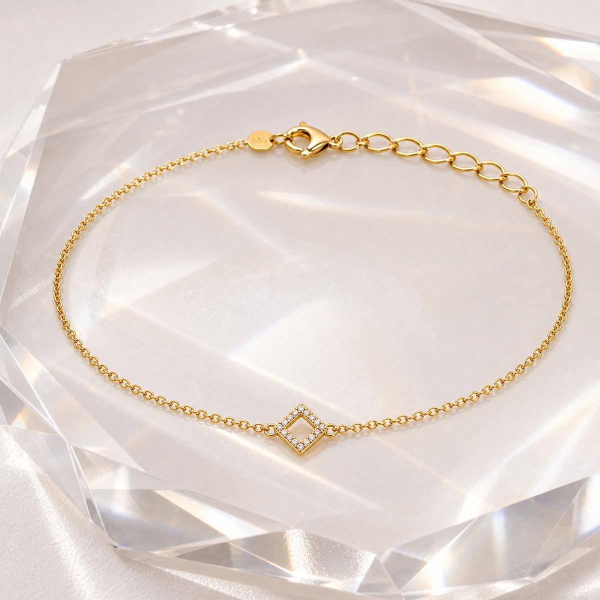 Golden Prism Diamond Anklet product image 2