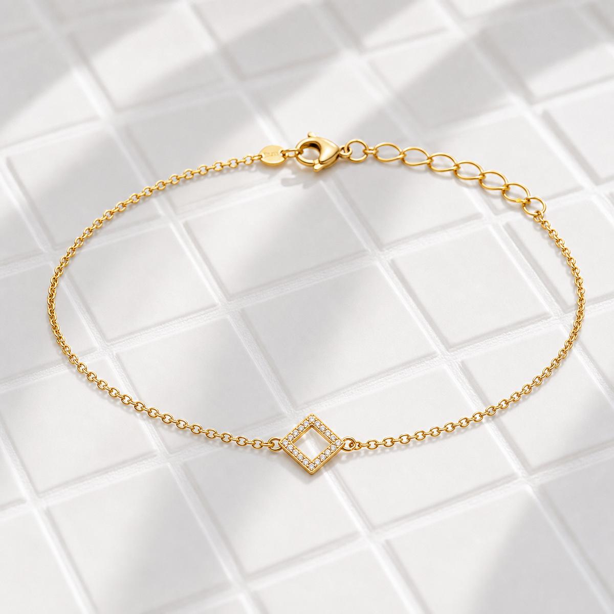Golden Prism Diamond Anklet product image 5